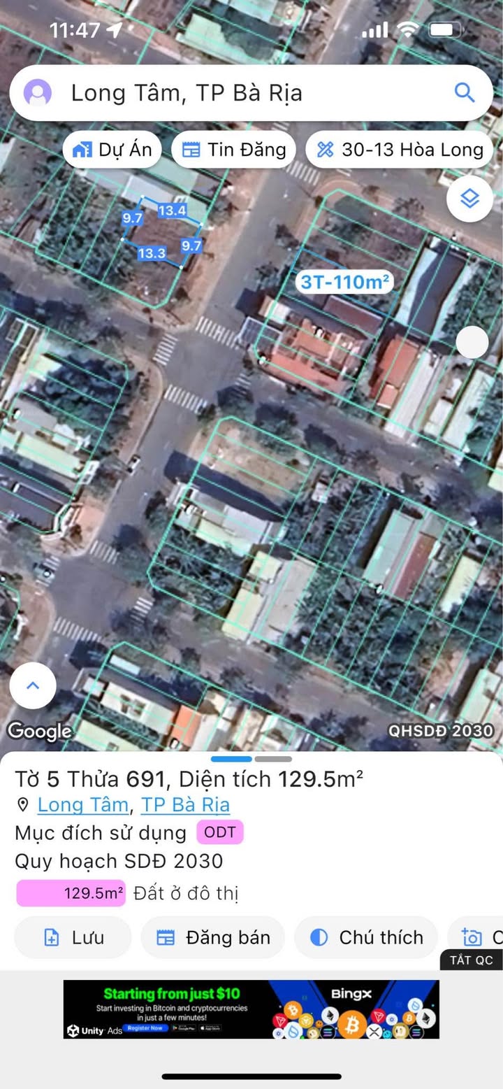 Đất nền Bà Rịa - Vũng Tàu 129m² giá 4.3 tỷ - Phù hợp xây nhà hoặc mở quán