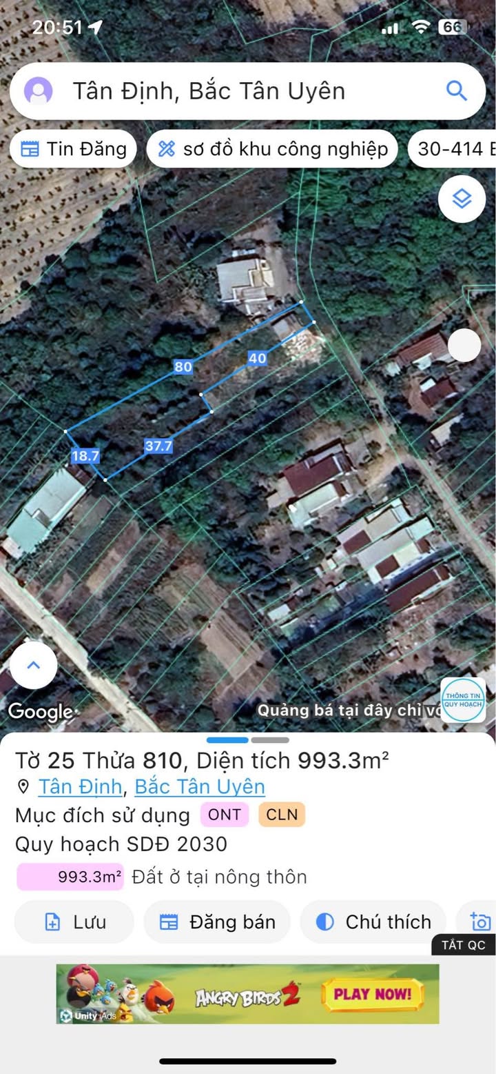 Đất thổ cư chính chủ Tân Định, Bắc Tân Uyên 560m² giá 2 tỷ - Đầu tư sinh lời ngay!