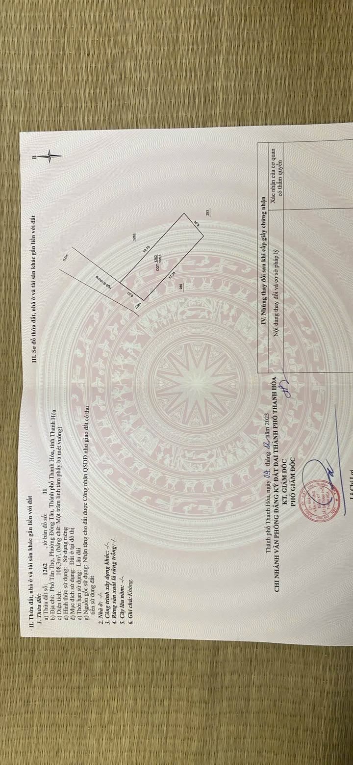 Lô đất Phú Sơn Thanh Hóa 117m² giá 2 tỷ - Mặt tiền 6m, đường ô tô thông thoáng!