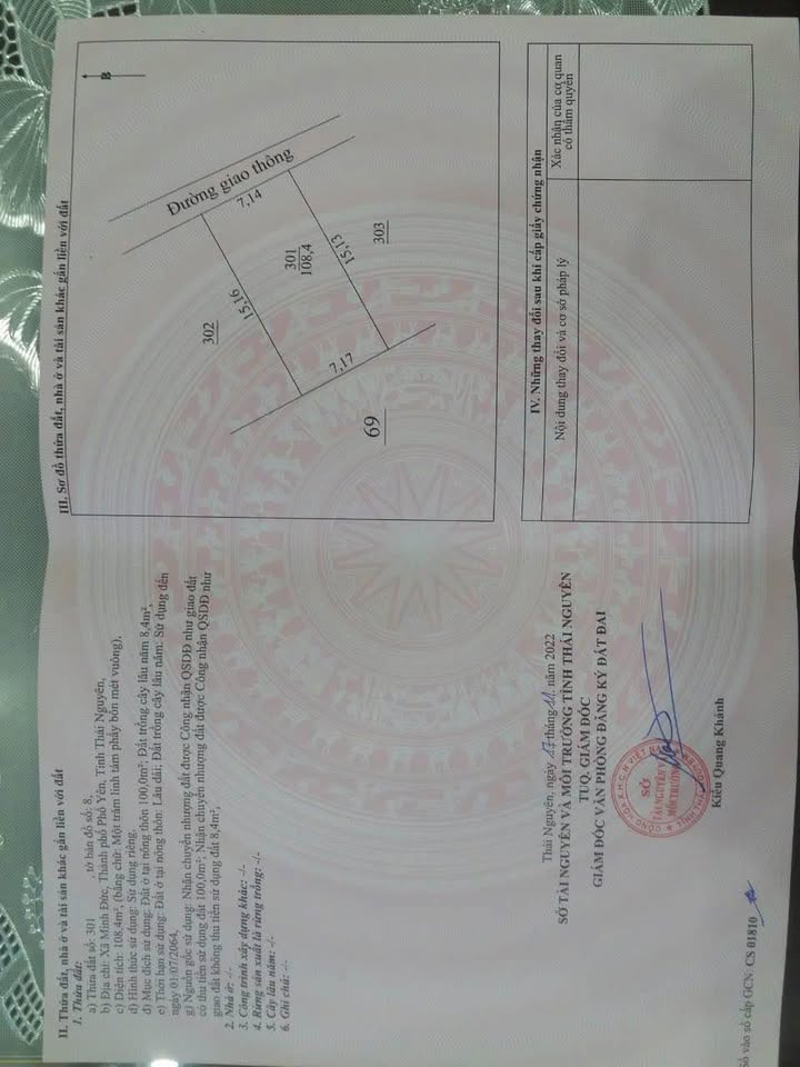 Đất nền Minh Đức Phổ Yên 108,4m² giá 600 triệu - Cơ hội đầu tư hấp dẫn!