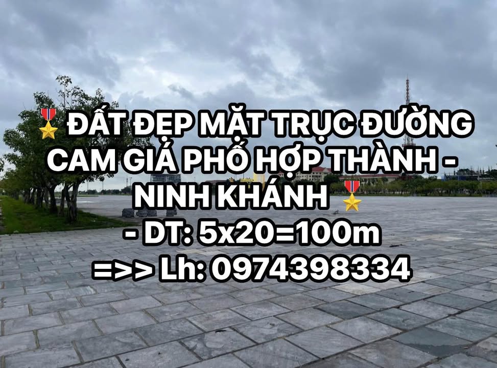 Đất nền Ninh Khánh 100m² giá thỏa thuận - Lô đất vuông vắn mặt trục đường Cam Giá!