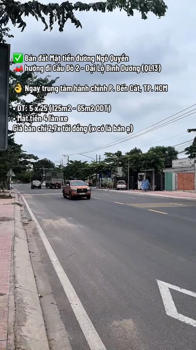 Mặt tiền kinh doanh Bến Cát 125m² - Tiềm năng sinh lời cao!