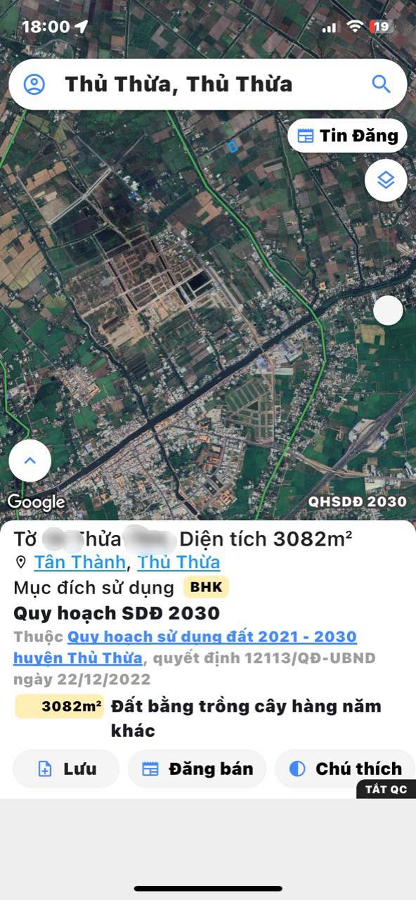 Đất vườn 7120m² Thủ Thừa, giá chỉ 680 triệu - Đầu tư sinh lời ngay!