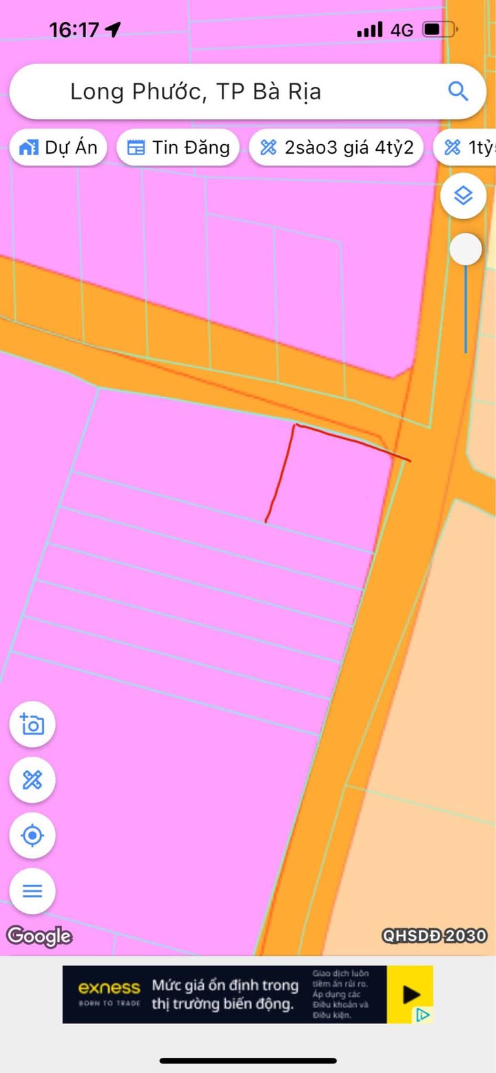 Đất thổ cư mặt tiền đường 90, Long Phước, Bà Rịa - 664m² giá 4.3 tỷ - Đầu tư sinh lời!