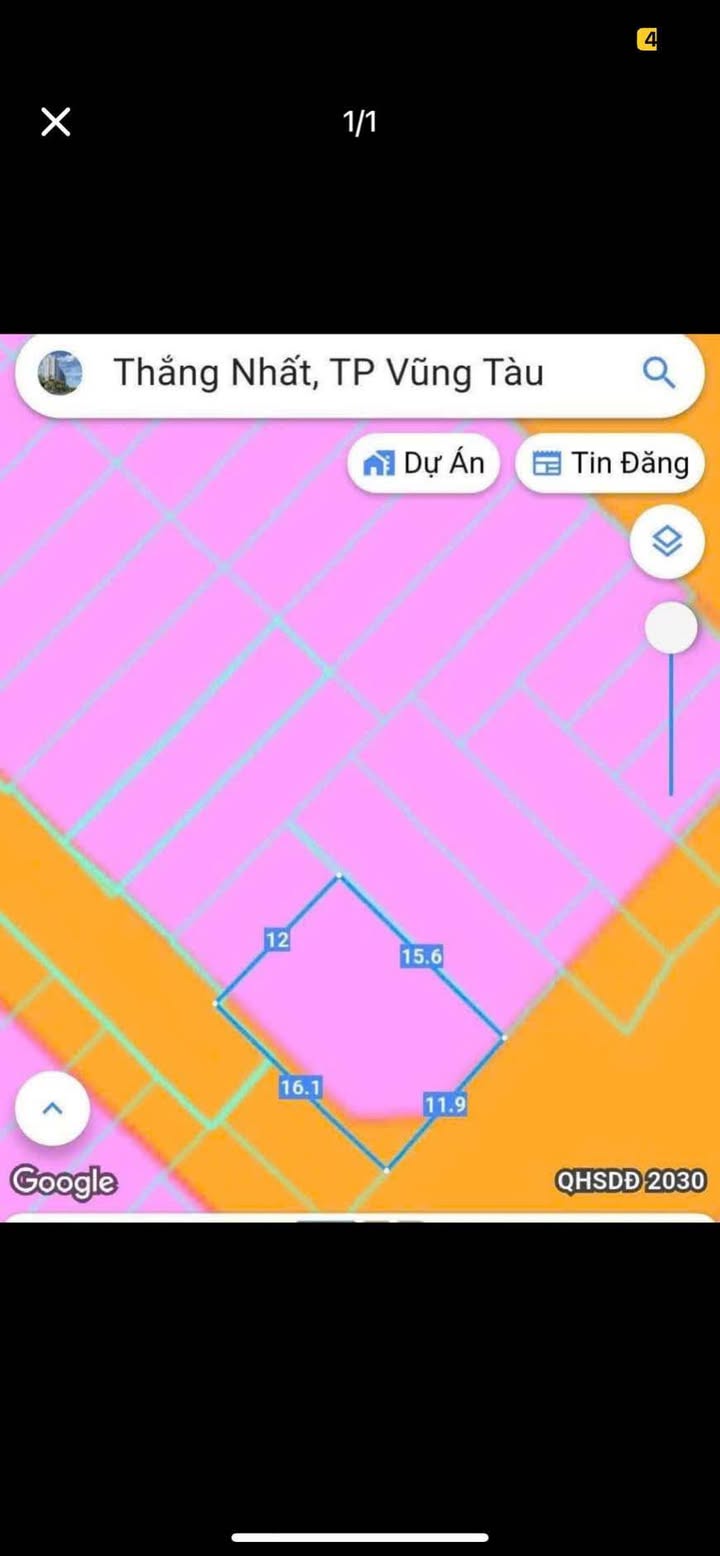 Đất góc 2 mặt tiền đường Lê Thánh Tông, phường Rạch Dừa, 190m² giá 15 tỷ - Cơ hội đầu tư tuyệt vời!