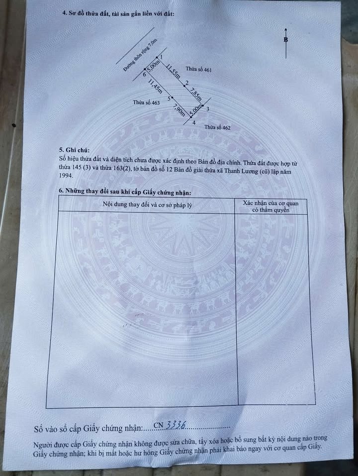 Đất nền Thanh Lương Vĩnh Bảo 97m² - Bán gấp trong ngày chỉ 1 tỷ!