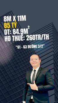 Tòa nhà góc 3 mặt tiền Đường 3/2, Quận 10, 84,9m² giá 85 tỷ - Cơ hội đầu tư hấp dẫn!