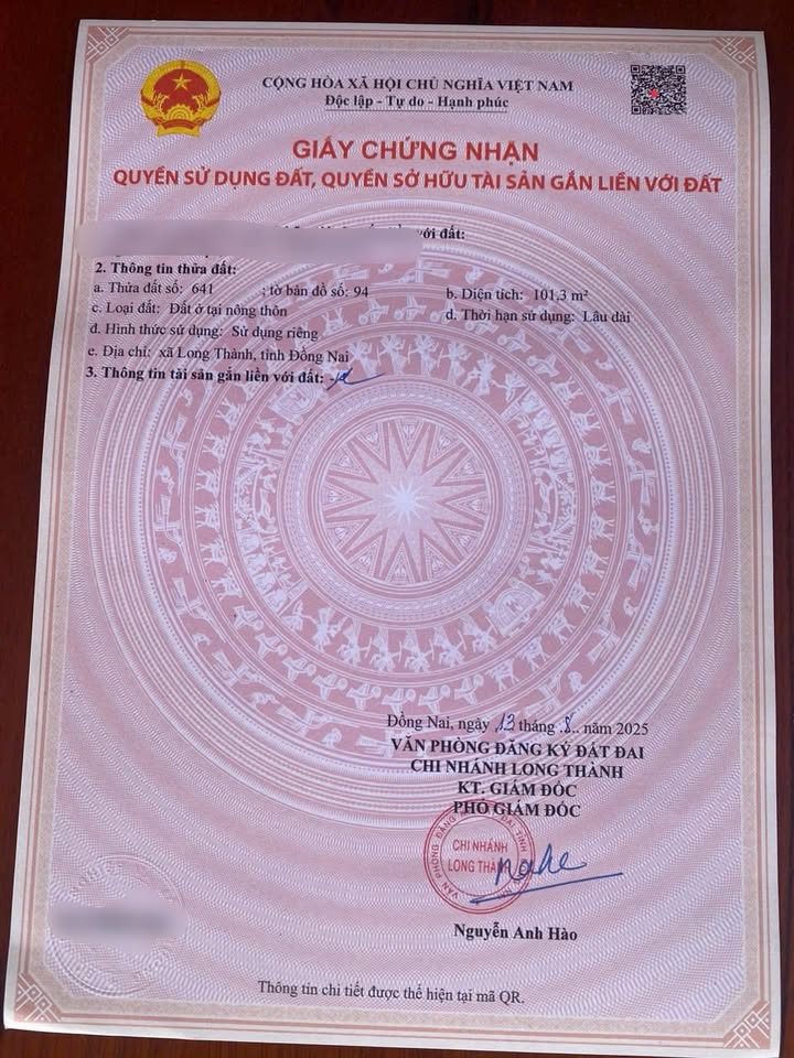 Đất thổ cư Lộc An, Long Thành 100m² giá 1 tỷ - Đường nhựa ô tô vào tận nơi!