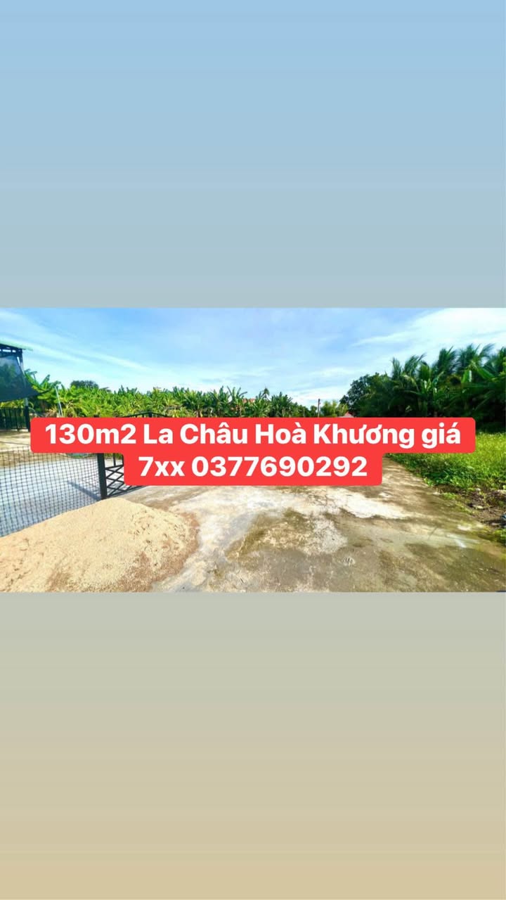 Đất ở Hòa Khương 130m² giá chỉ 7xx triệu - Cơ hội đầu tư hấp dẫn!
