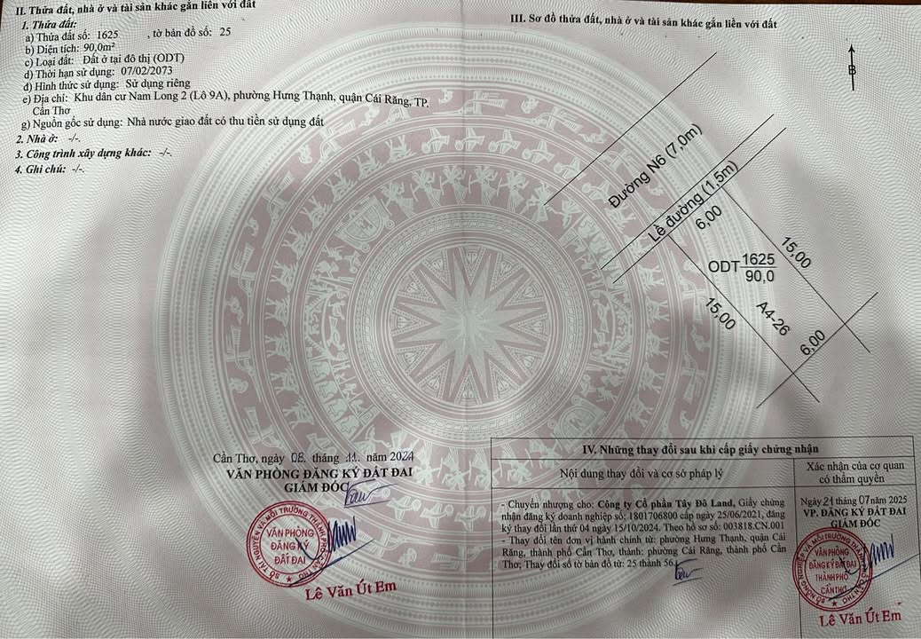 Đất nền Nam Long Central Lake 90m² giá 3 tỷ - Sổ hồng chính chủ!