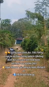 Đất nền Dầu Tiếng 979m² giá chỉ 8xx triệu - Sổ đỏ chính chủ, đầu tư sinh lời!