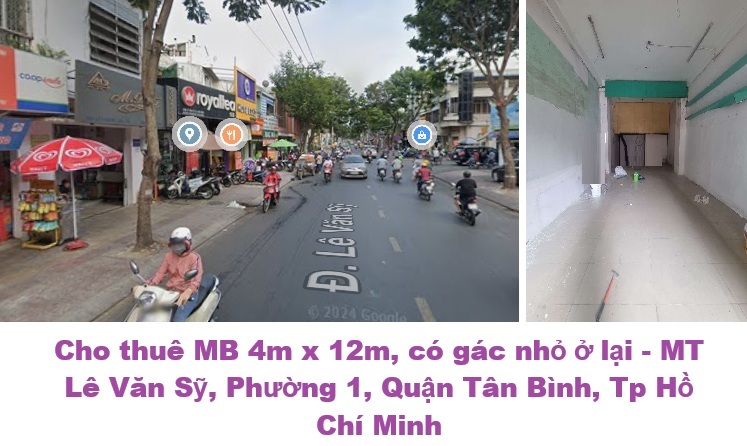 Mặt bằng cho thuê mặt tiền đường Lê Văn Sỹ, Quận Tân Bình 48m² - Kinh doanh ngay!