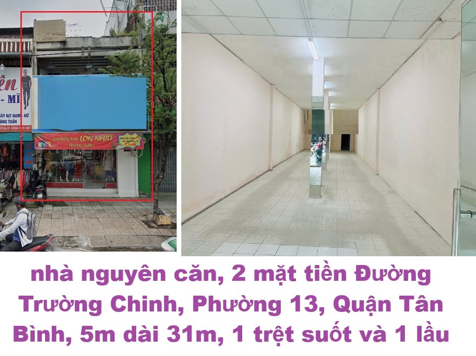 Cho thuê nhà nguyên căn mặt tiền Trường Chinh, Tân Bình 155m² - Phù hợp kinh doanh đa ngành!