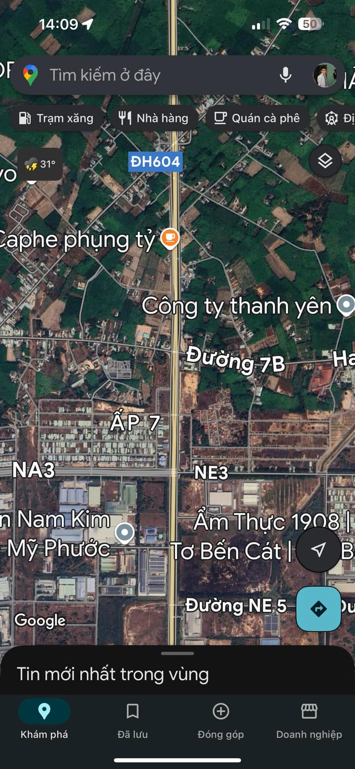 Đất mặt tiền Lộ 7B Bến Cát 630m² giá 7 tỷ - Sổ đỏ chính chủ