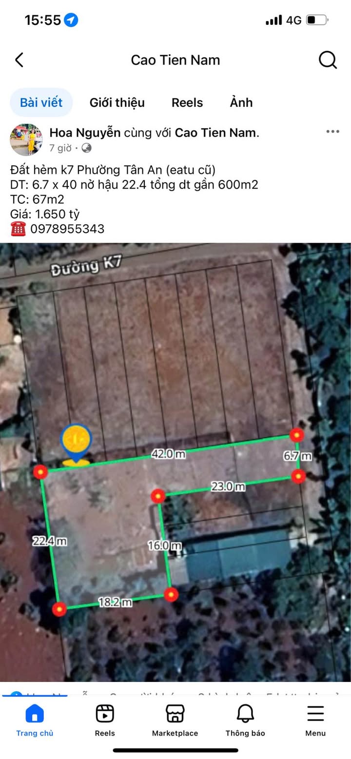 Đất nền hẻm K7, phường Tân An, Đắk Lắk 600m² giá 1.65 tỷ - Đầu tư sinh lời hấp dẫn!