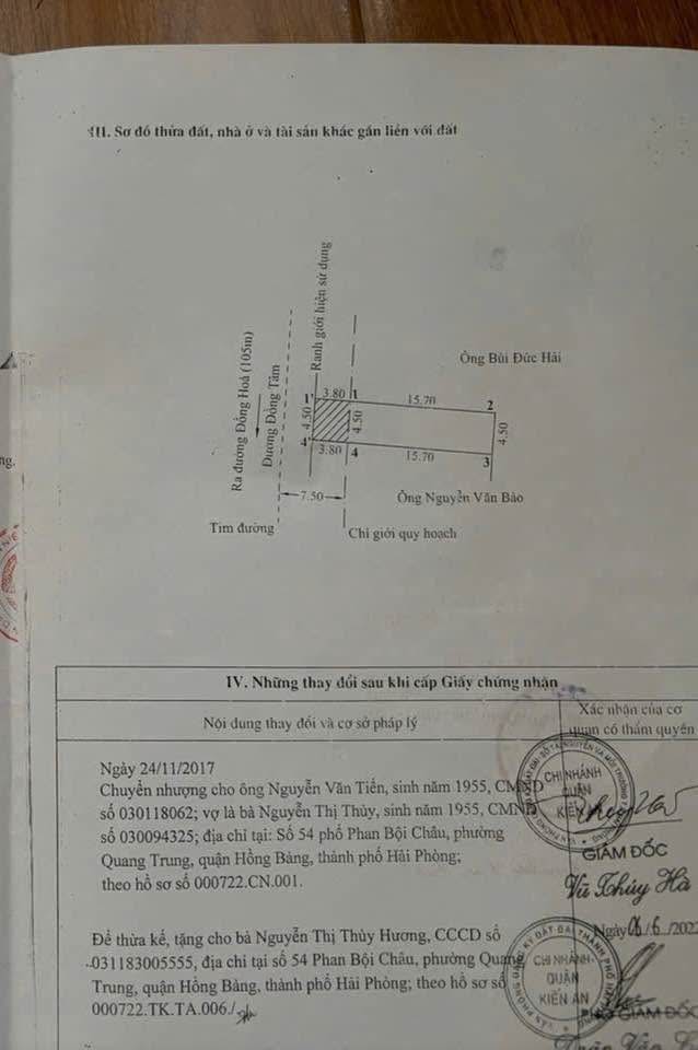 Đất mặt đường Đồng Tâm, Kiến An, Hải Phòng 87.75m² giá 4.55 tỷ - Cơ hội đầu tư tuyệt vời!