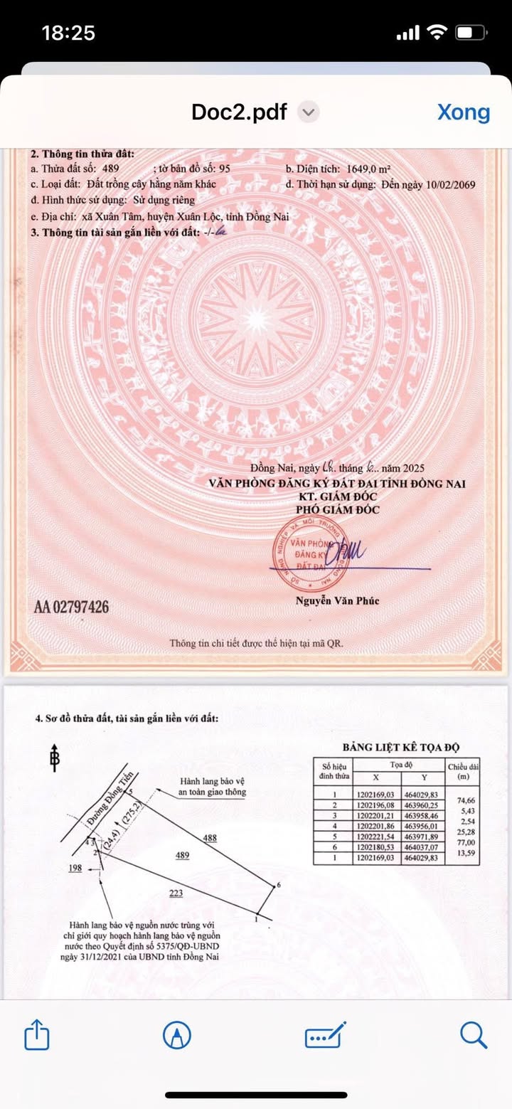 Đất nền mặt tiền đường Đồng Tiền, Xuân Lộc, 1500m² giá 1.5 tỷ - Cơ hội đầu tư sinh lời!