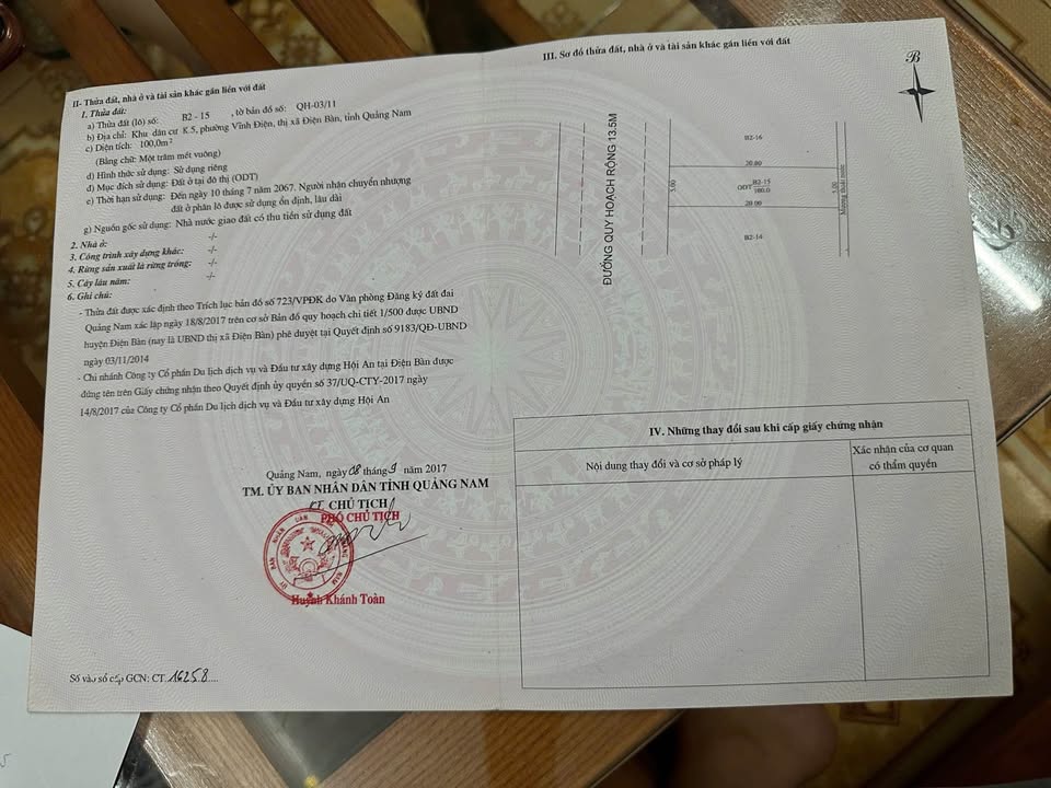 Đất nền khu dân cư Vĩnh Điện 100m² giá 1.7 tỷ - Vị trí đẹp, giao thông thuận lợi!