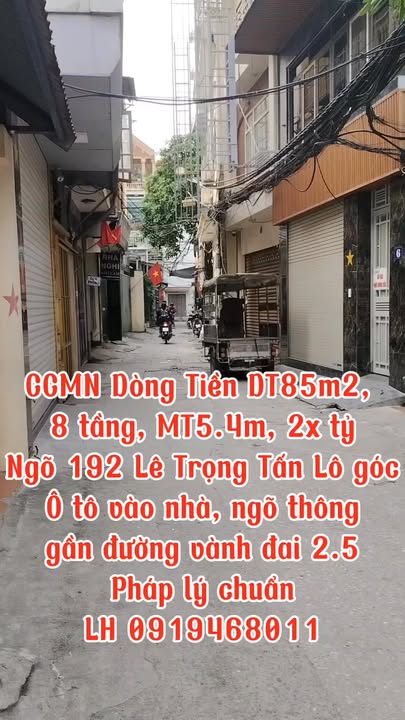Căn hộ CCMN đường Lê Trọng Tấn 85m² giá 2 tỷ - Ô tô vào nhà, lô góc cực đẹp!