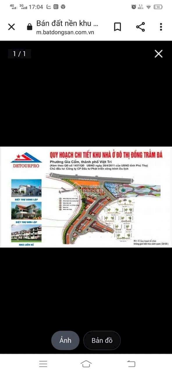 Đất biệt thự song lập Trằm Đá, Việt Trì 155m² - Vị trí đắc địa, kinh doanh tốt!