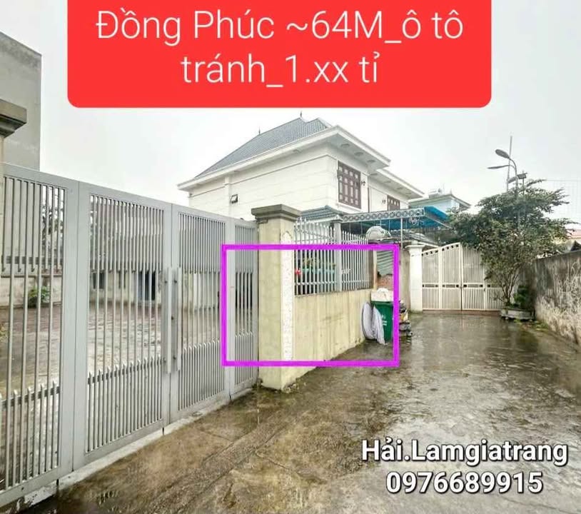 Đất nền Đồng Phúc, Từ Sơn 64m² giá 1.8 tỷ - Vị trí đắc địa gần Hà Nội!
