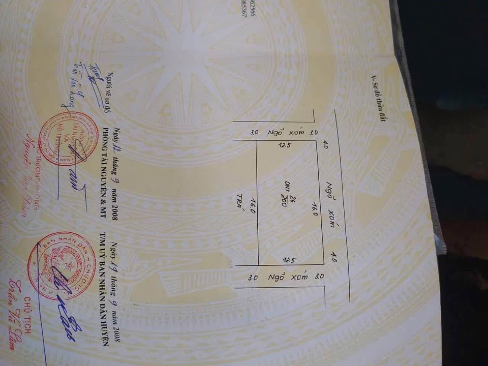 Đất thổ cư Hoàng Diệu, Chương Mỹ 200m² - Ô tô vào tận nơi!