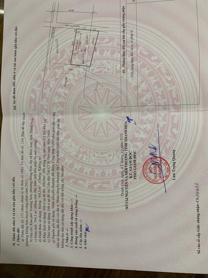 Đất nền khu phố Trường Sơn, Bỉm Sơn 704m² giá 1 tỷ - Đầu tư sinh lời ngay!