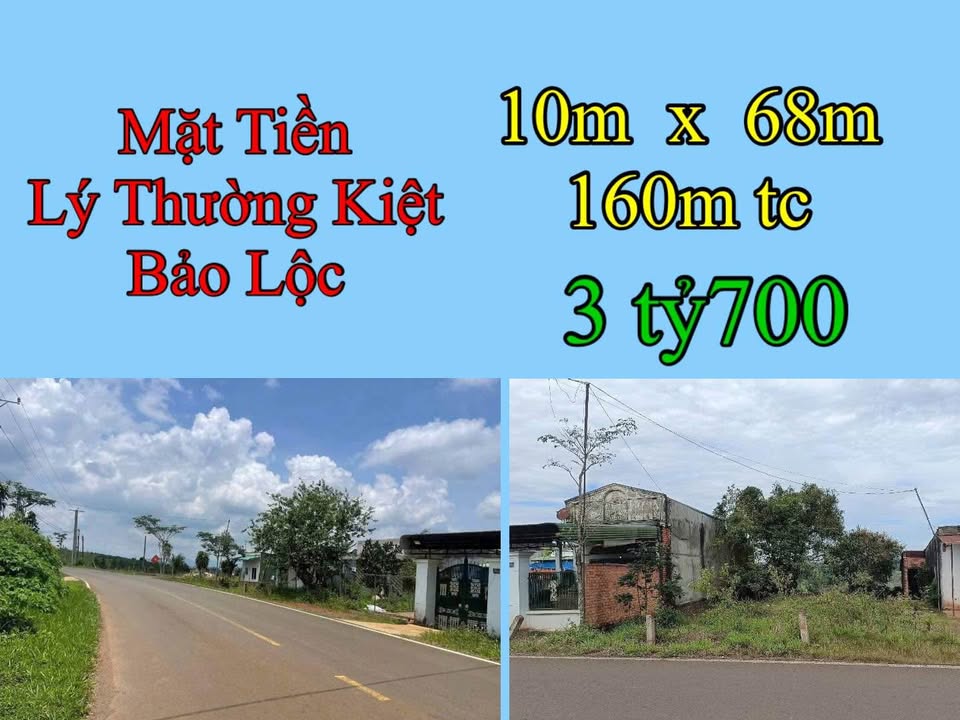 Đất nền Bảo Lộc 680m² giá 3.7 tỷ - Mặt tiền đường Lý Thường Kiệt