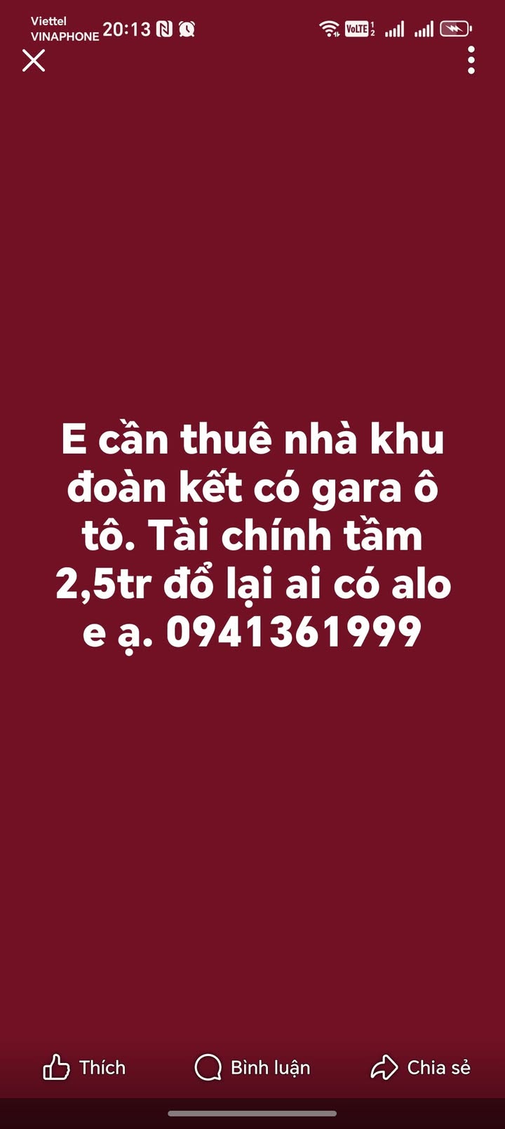 Nhà cho thuê khu Đoàn Kết Lai Châu 2.5 triệu - Có gara ô tô thoải mái