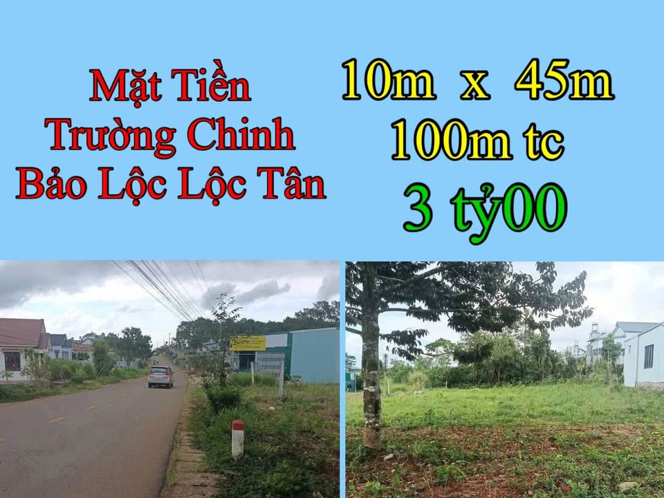 Đất mặt tiền Trường Chinh, phường 2, Bảo Lộc, 450m² giá 3 tỷ - Cơ hội đầu tư tuyệt vời!