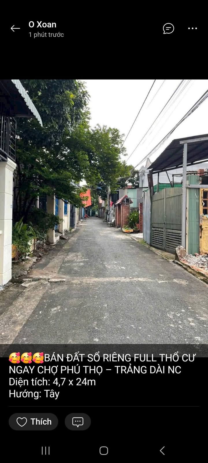 Đất thổ cư Trảng Dài 112m² giá 2.85 tỷ - Gần chợ Phú Thọ, kinh doanh thuận lợi!