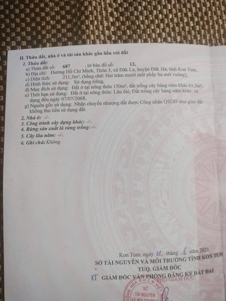 Đất mặt tiền Quốc lộ 14, xã Đắk La, 211m² chỉ 1.02 tỷ - Cơ hội đầu tư tuyệt vời!