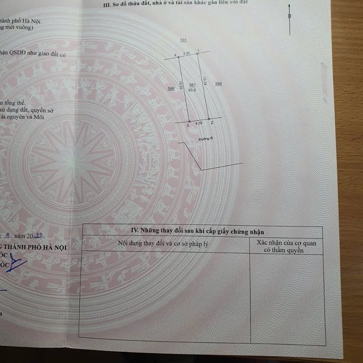 Đất thổ cư 65m² Đồi Sen, Thạch Thất - Giá chỉ 2 tỷ, pháp lý chuẩn