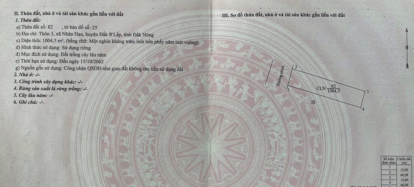 Đất nền Nhân Đạo Đắk Nông 990m² giá 8.25 tỷ - Cơ hội đầu tư hấp dẫn!