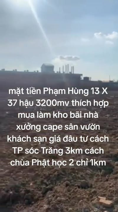 Bán đất nền Phạm Hùng 3200m² giá 6 tỷ - Đầu tư sinh lời ngay!