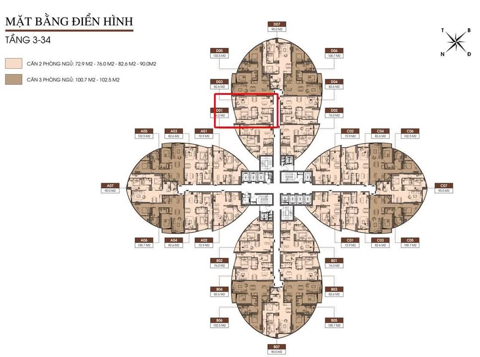 Căn hộ 2 phòng ngủ toà D trục 03 Định Công 82m² giá 7.9 tỷ - View Hồ Định Công tuyệt đẹp!