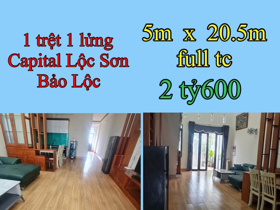 Nhà 1 trệt 1 lửng tại Khu Capital Lộc Sơn, Bảo Lộc 102.5m² giá 2.6 tỷ - Sẵn sàng vào ở!