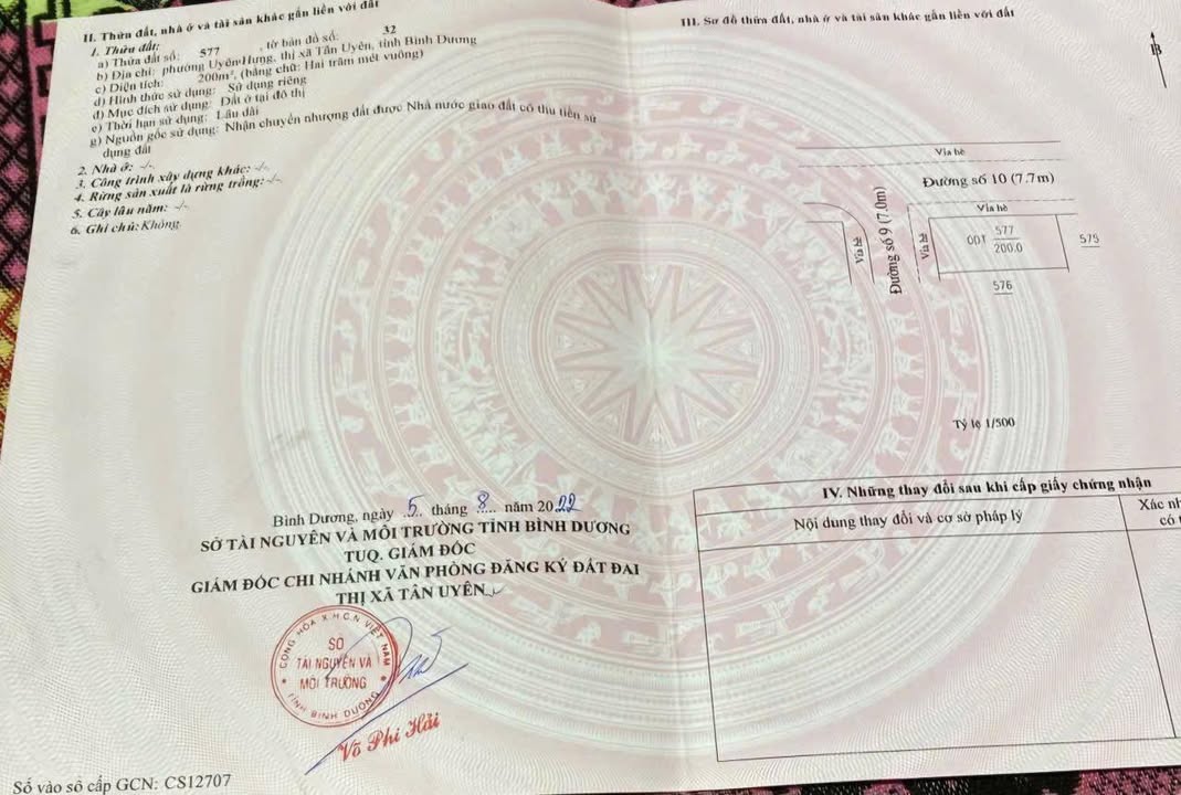 Đất nền lô góc 200m² tại Khu cán bộ Uyên Hưng, Tân Uyên - Giá chỉ 2 tỷ VND!