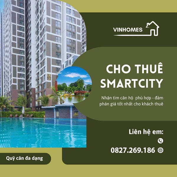Căn hộ cho thuê Vinhomes Smart City từ 6 triệu - Đầy đủ tiện ích, vào ở ngay!