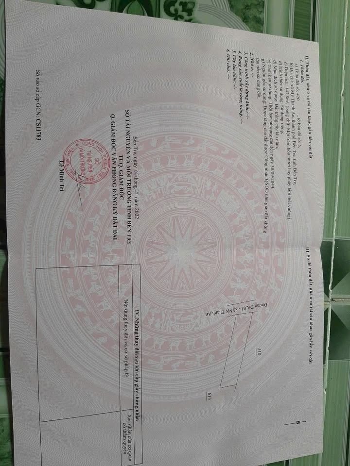 Đất nền mặt tiền đường ĐA 03, Mỹ Thạnh An, 147m² giá 500 triệu - Cơ hội đầu tư tuyệt vời!