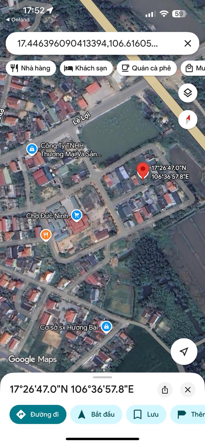 Đất nền đẹp tại chợ Đức Ninh 135m² giá 2 tỷ - Đầu tư sinh lời ngay hôm nay!