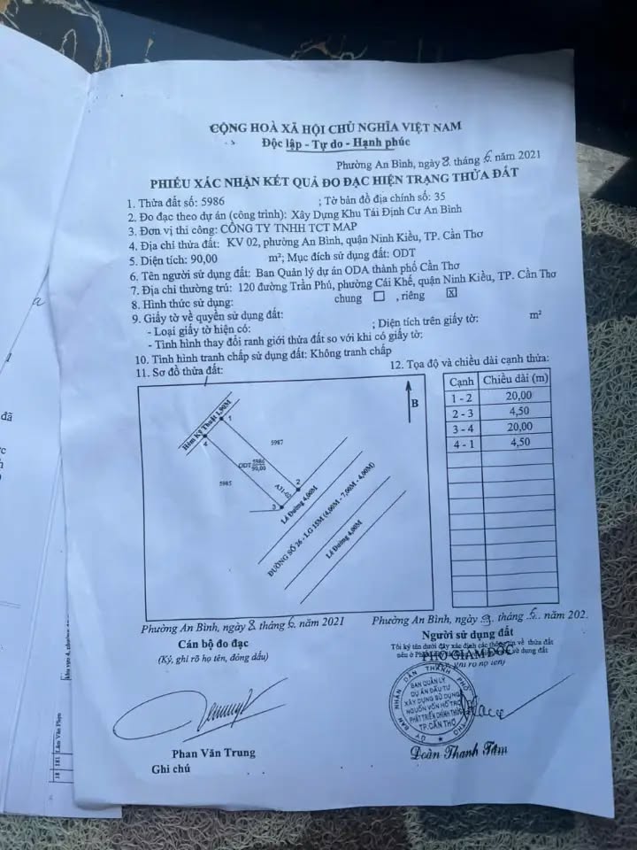 Đất nền dự án An Bình, Cần Thơ 180m² giá 7 tỷ - Đầu tư sinh lời hấp dẫn!