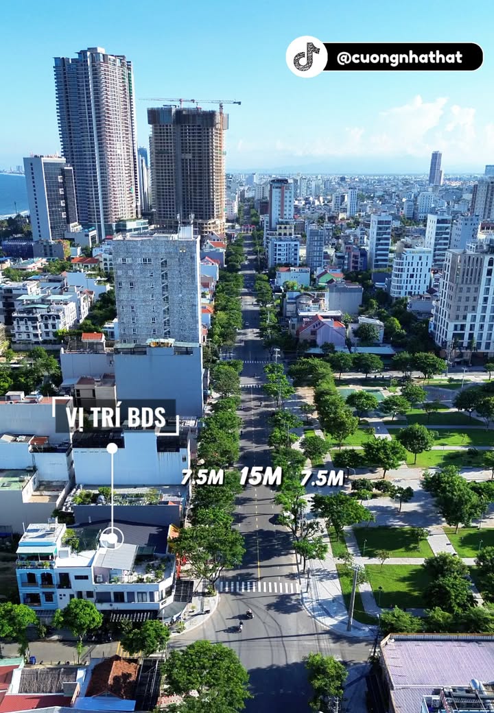 Cặp đất mặt phố Hồ Nghinh Đà Nẵng 245m² giá 60 tỷ - Đối diện công viên sát biển Mỹ Khê!