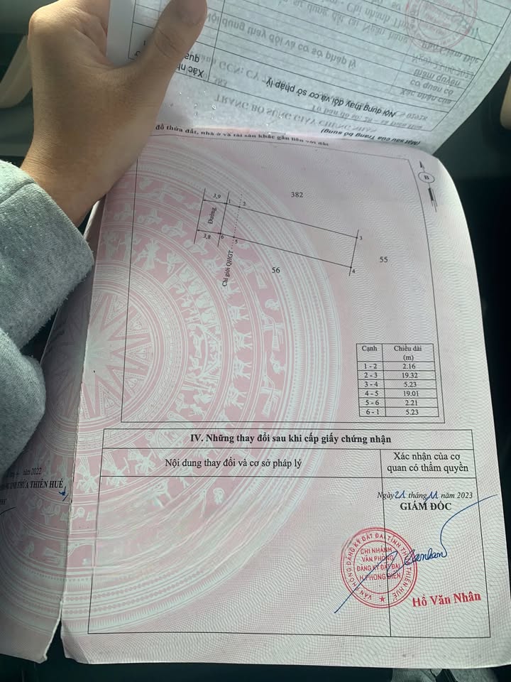 Đất thổ cư xã Điền Hòa, huyện Phong Điền, 111m² - Sổ hồng chính chủ, giá chỉ 300 triệu!