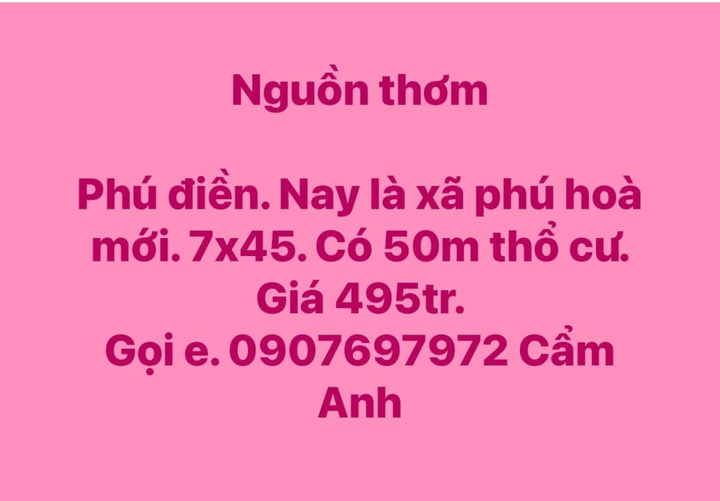 Đất nền xã Phú Hòa, Tân Phú, 315m² giá 495 triệu - Đầu tư ngay hôm nay!