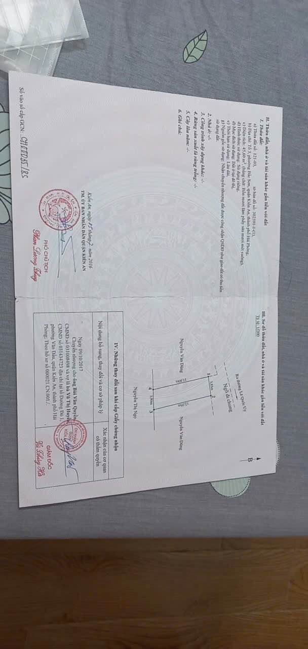 Đất nền Kiến An Hải Phòng 45m² giá 1.09 tỷ - Vị trí trung tâm, thuận lợi xây dựng!