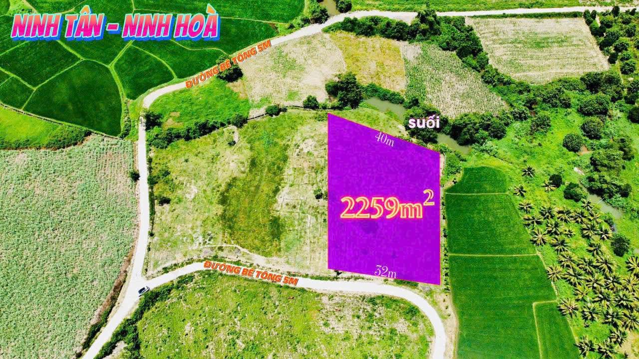 Đất nền Ninh Tân 2259m² giá 999 triệu - Sở hữu ngay 3-4 lô đất view suối mát!