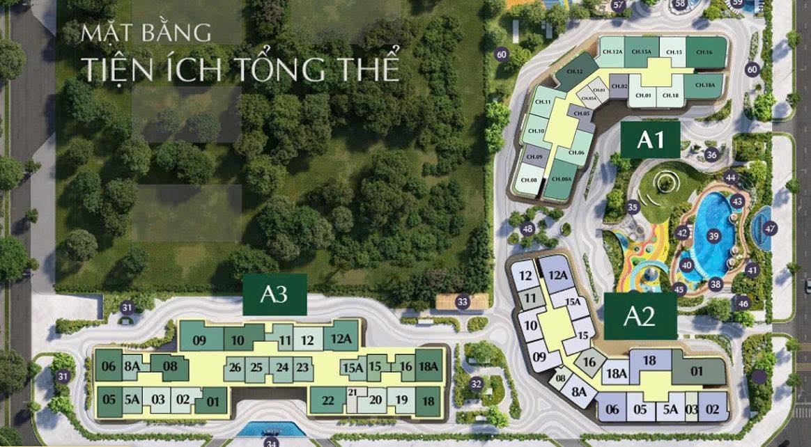 Căn hộ A1 (Lumiere) Tây Mỗ 88,3m² giá 8,8 tỷ - View bể bơi mát mẻ!