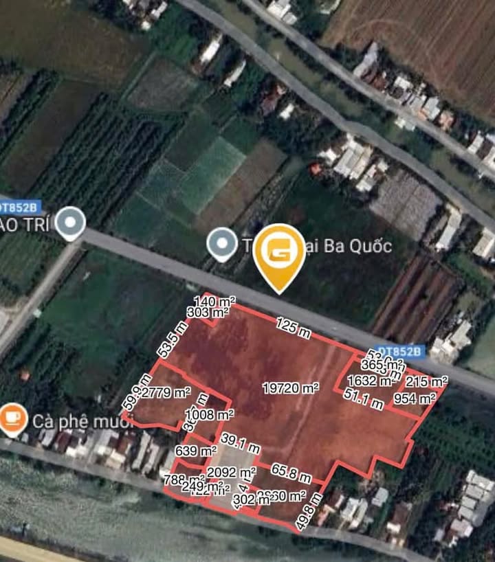 Đất sản xuất kinh doanh 33.457,3m² đường Tỉnh lộ 852B - Giá 110 tỷ, thương lượng!