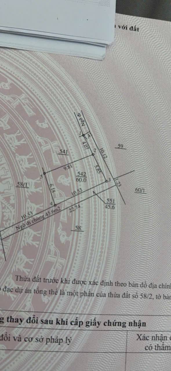 Đất thổ cư Kim Chung, Hoài Đức 60m² giá 4.8 tỷ - Lô góc hai mặt đường